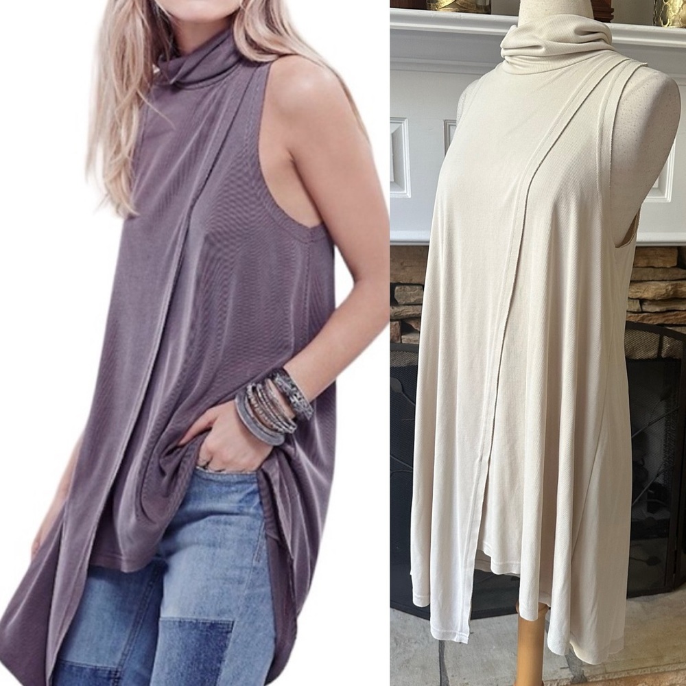 We the Free Free People Queen Anne asymmetrical dress tunic size medium